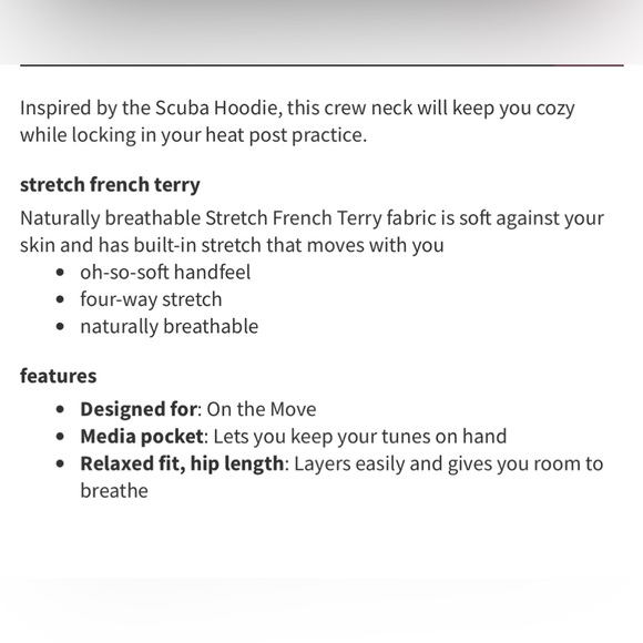 Lululemon Scuba Crew
Heritage 365 Camo Dark Olive Multi - Picture 5 of 8